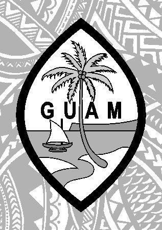 Guam Seal with Tribal Background