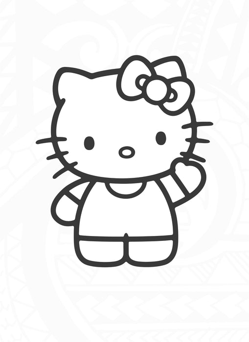 Hello Kitty w/Tribal Background