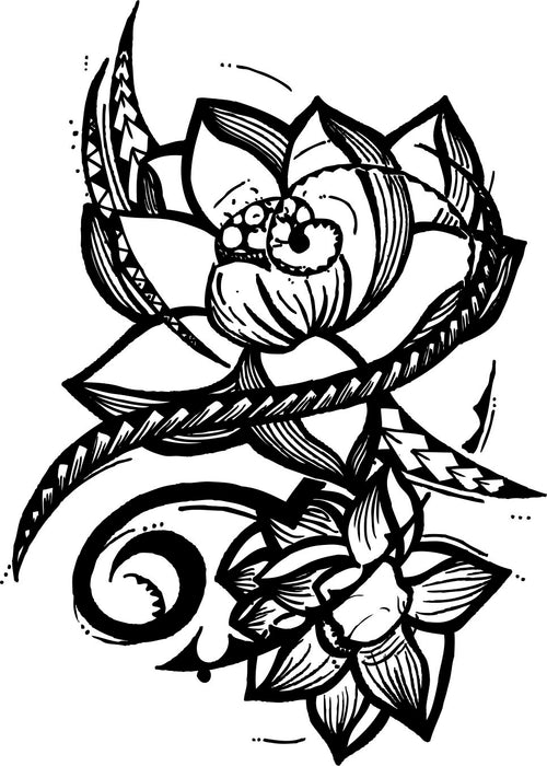 Tribal Lotus Flower