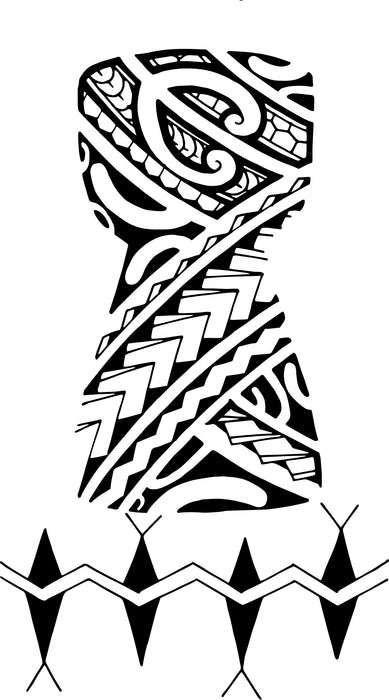 Tribal Latte Stone and Dolphins
