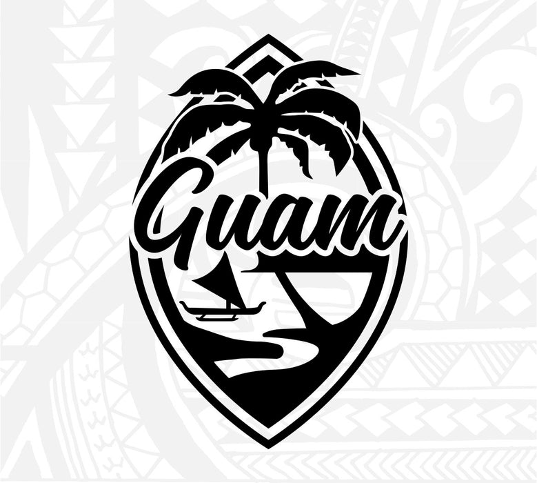 Guam Seal Script w/tribal background